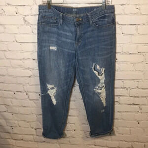 A.N.A. Boyfriend Skinny Crop Distressed Jeans